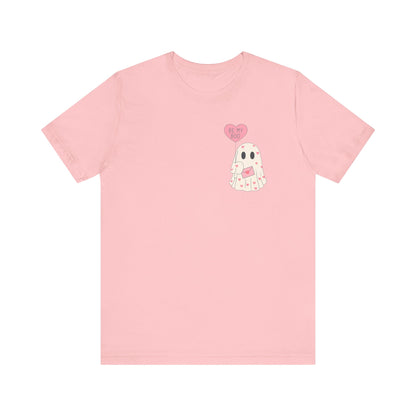 Valentine's 'Be My Boo' Ghost Tee — Cute Ghost Holding 'Be Mine' Balloon