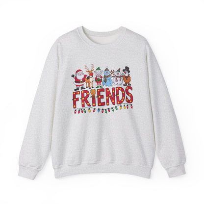 Christmas Santa and Friends Sweatshirt, Holiday Festive Crewneck - PopCultureByDesign36