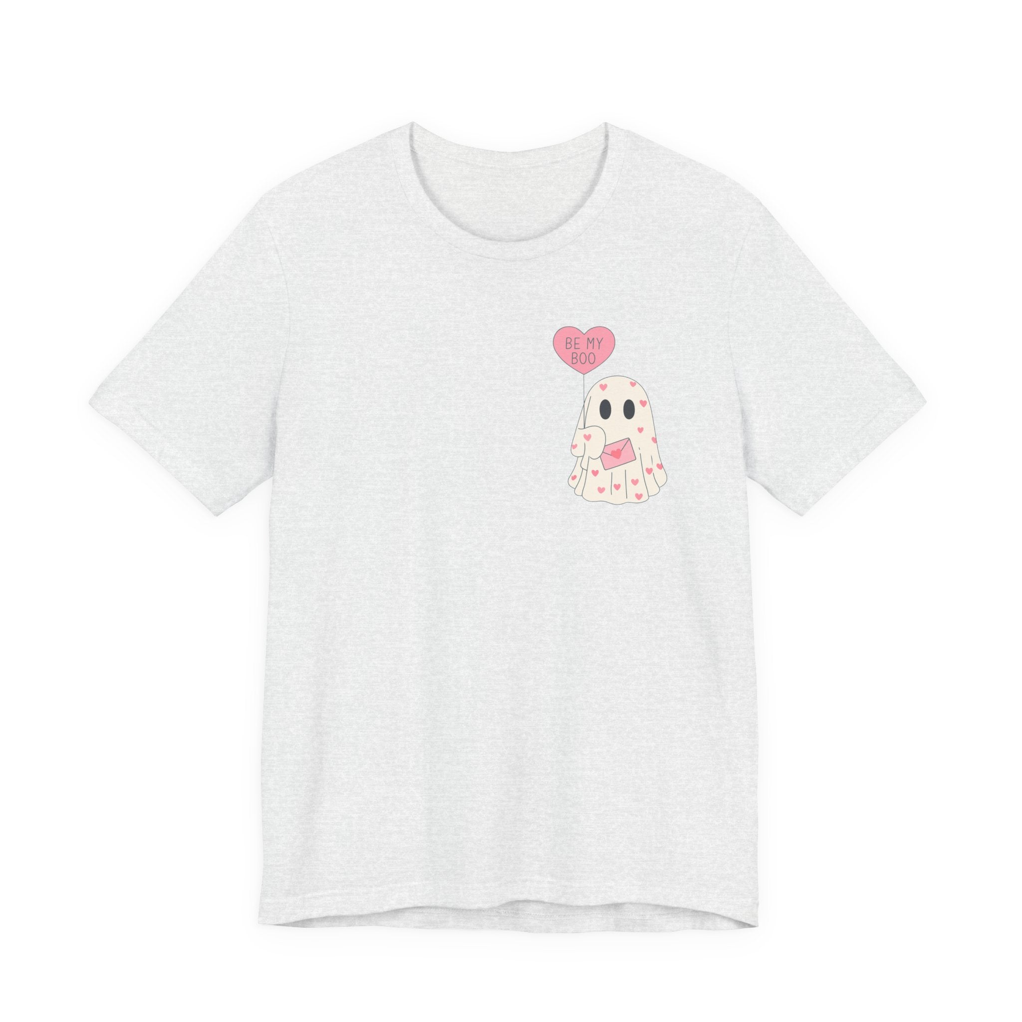Valentine's 'Be My Boo' Ghost Tee — Cute Ghost Holding 'Be Mine' Balloon by PopCultureByDesign36