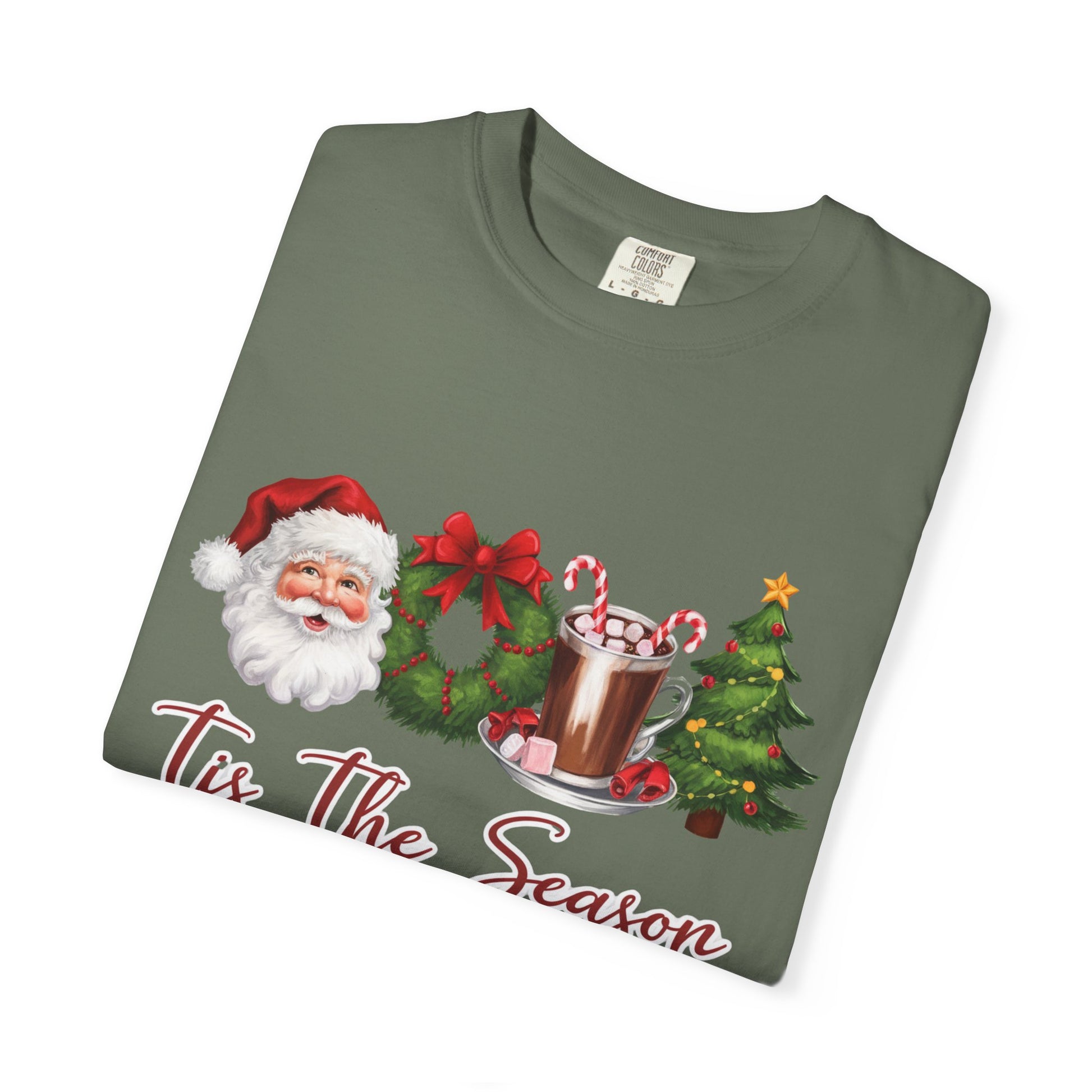 Comfort Colors® Retro Christmas, Tis the Season, Santa Claus Watercolor Christmas - PopCultureByDesign36