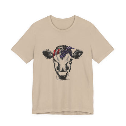 Highland Cow shirt, American Flag Shirt, Funny Cow Shirt, Independence Day - PopCultureByDesign36