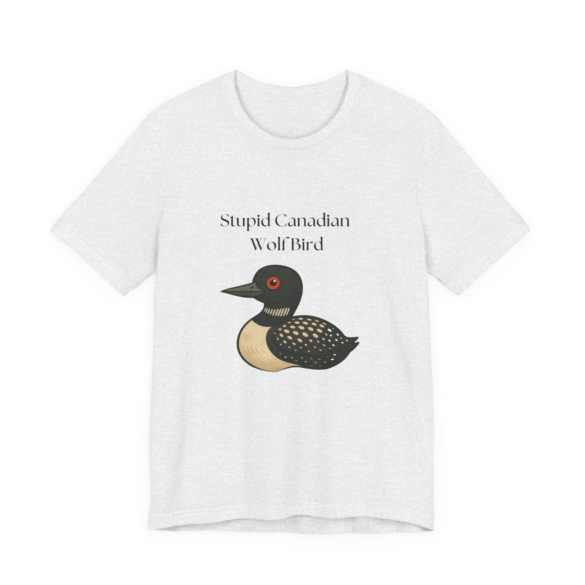 Funny Hockey Shirt — "Stupid Canadian Wolf Bird" Tee by PopCultureByDesign36