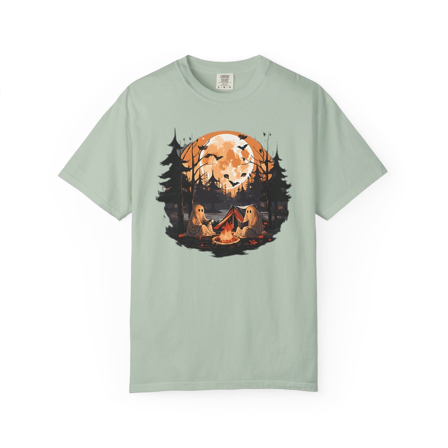 Cute Ghost Shirt, ghost reading Shirt, Cute campfire ghost - PopCultureByDesign36