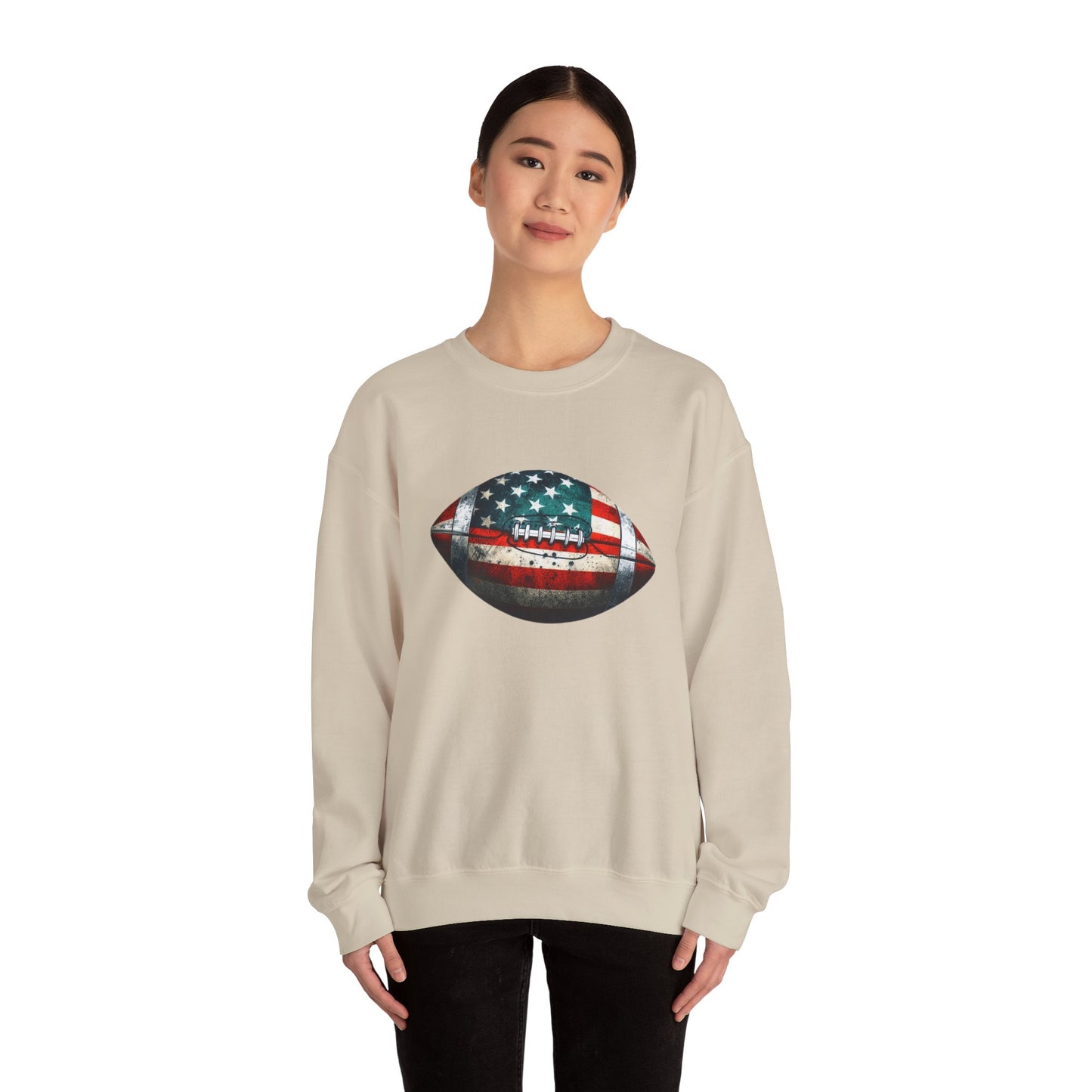 Patriotic Football Sweatshirt, Football Mom, Gameday Sweatshirt - PopCultureByDesign36
