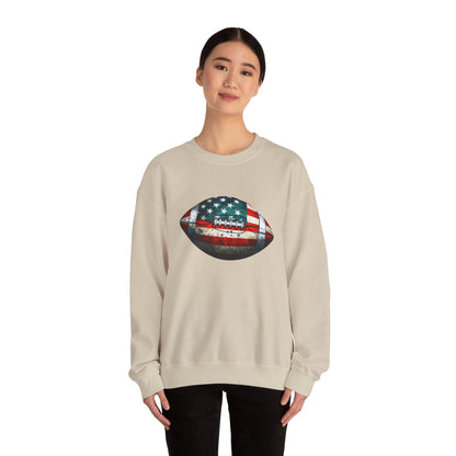 Patriotic Football Sweatshirt, Football Mom, Gameday Sweatshirt - PopCultureByDesign36