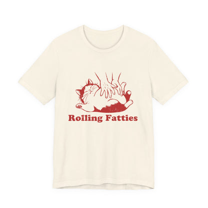Rolling Fatties Cat TShirt, Funny Cat Graphic Shirt, Cat Lovers Gift - PopCultureByDesign36