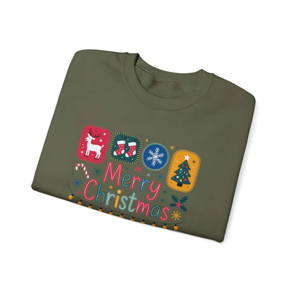 Christmas Cute Collage Sweatshirt, Winter Collage Seasonal Sweatshirt - PopCultureByDesign36
