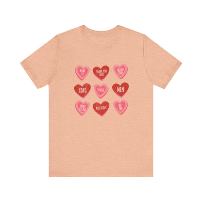 Candy Heart Shirt, Valentine's Day Gift, Conversation Hearts Shirt - PopCultureByDesign36