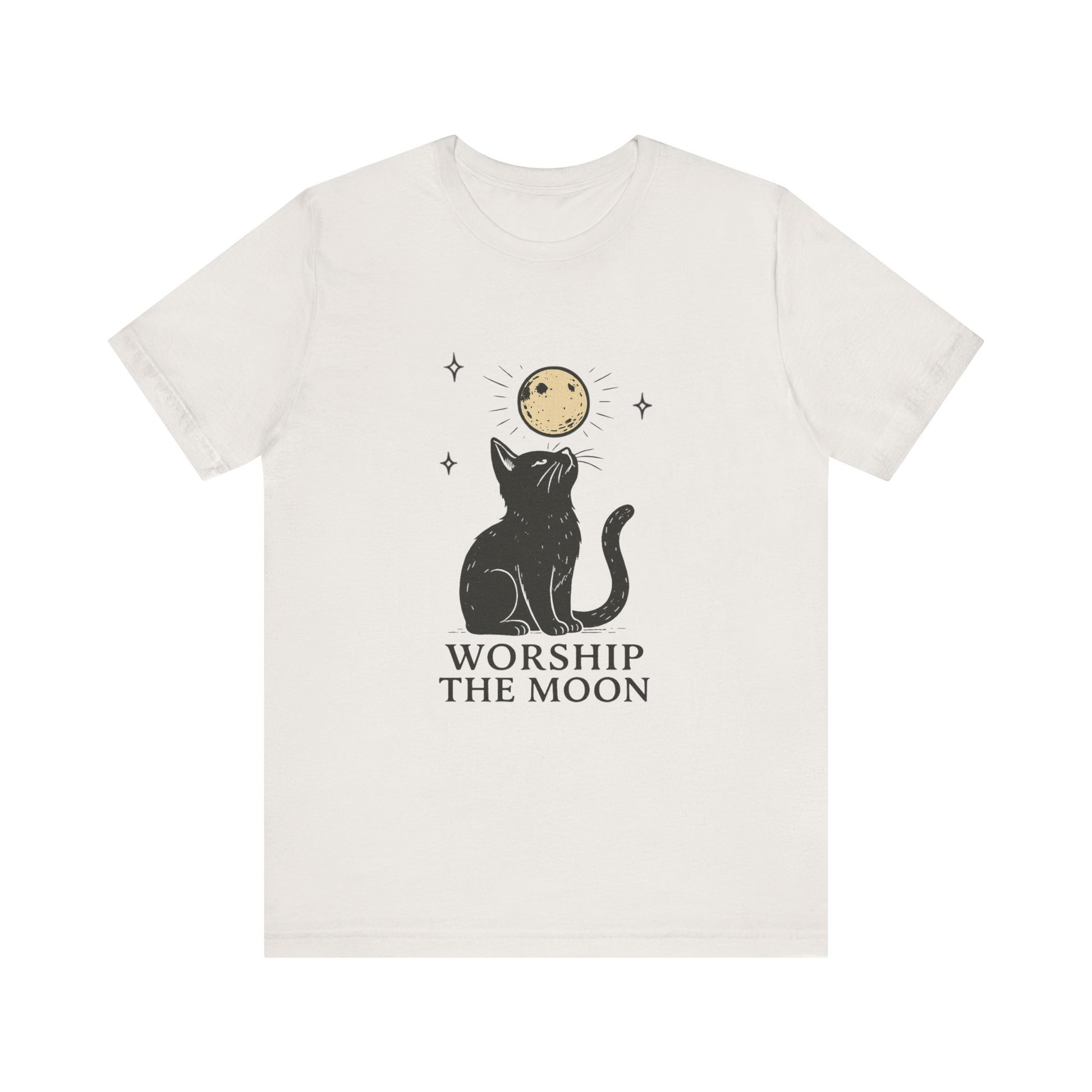 Worship The Moon, Cute Kitten Shirt, Celestial Cat Shirt - PopCultureByDesign36