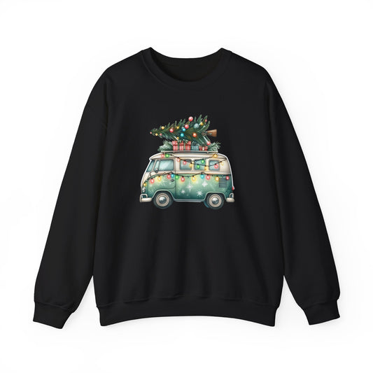 Jingle All The Way Sweatshirt, Christmas Family Sweater, Christmas Van Sweatshirt - PopCultureByDesign36