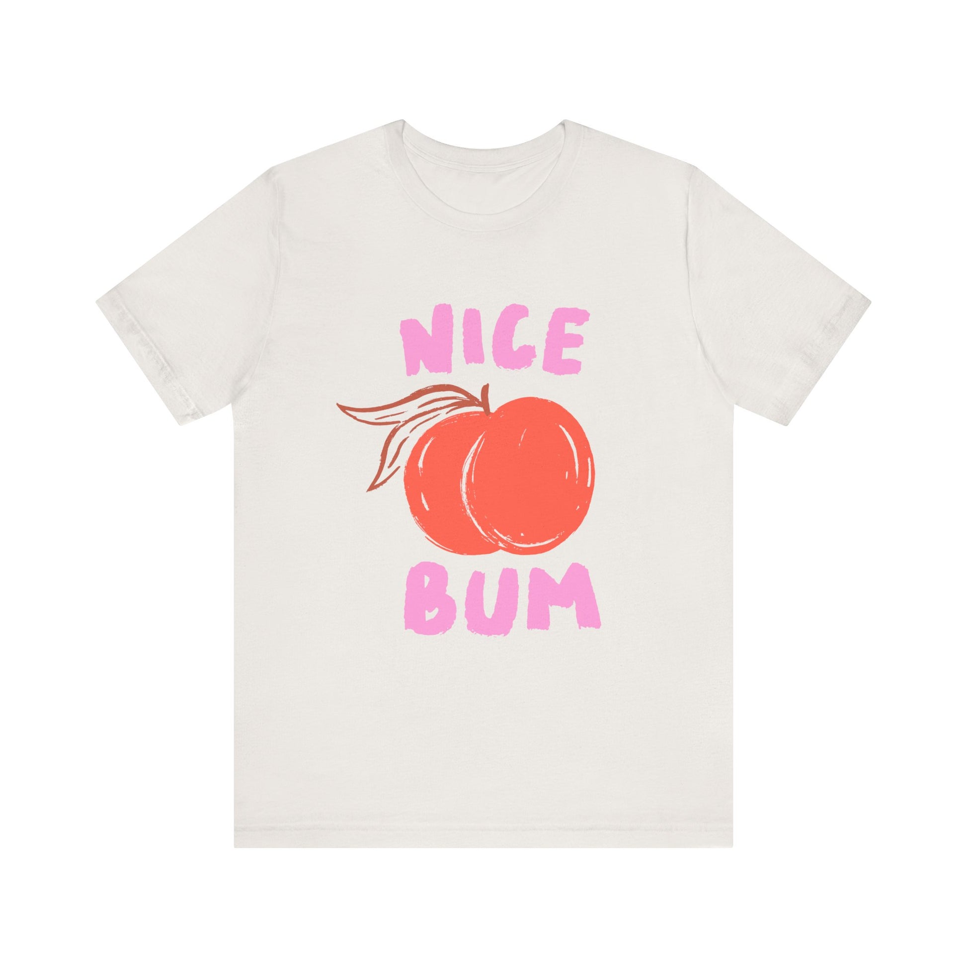 Nice Bum Peach Shirt, Cute Fruit Graphic T-Shirt, Food Lover Tee - PopCultureByDesign36