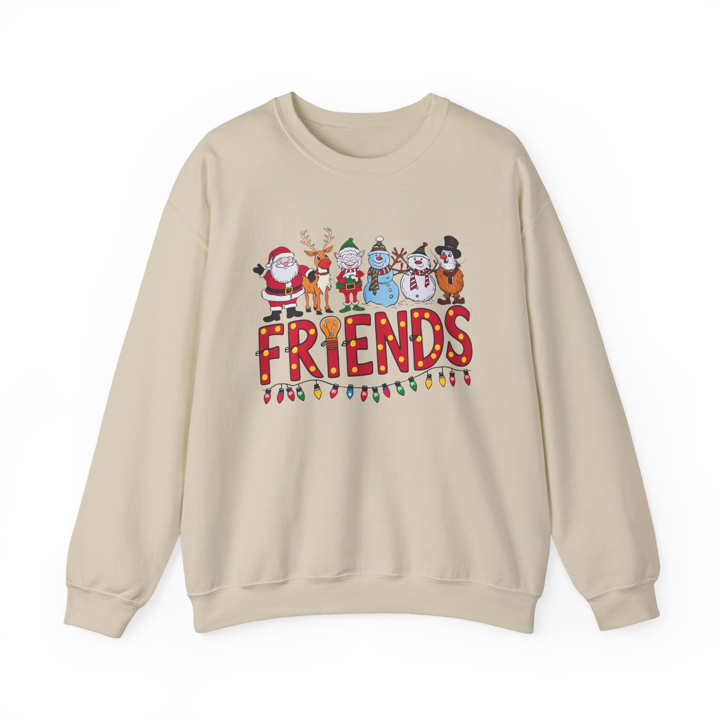 Christmas Santa and Friends Sweatshirt, Holiday Festive Crewneck - PopCultureByDesign36
