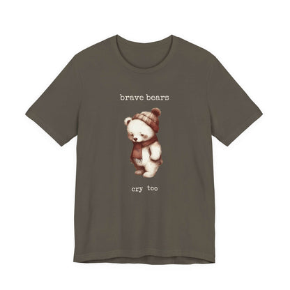 Brave Bears Cry Too Shirt, Vintage Bear Shirt, My tummy Hurts Shirt - PopCultureByDesign36