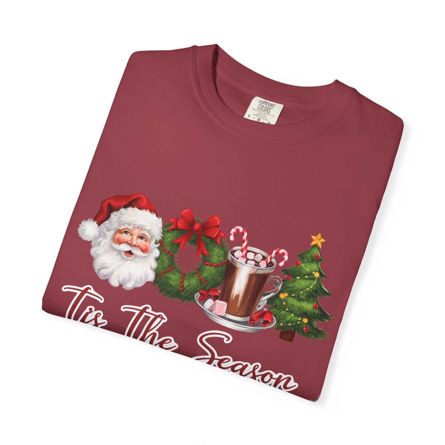 Comfort Colors® Retro Christmas, Tis the Season, Santa Claus Watercolor Christmas - PopCultureByDesign36
