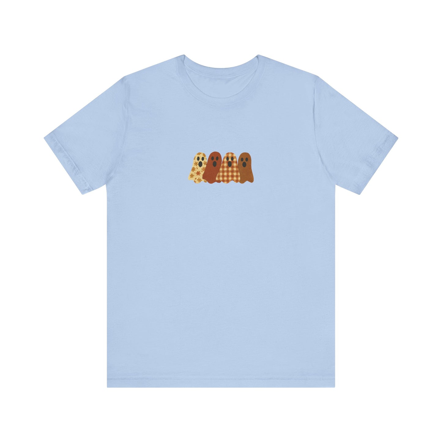 Funny Ghost Patchwork Shirt, Cute Ghost Shirt, Funny Ghost Shirt, Boho Ghost Shirt - PopCultureByDesign36