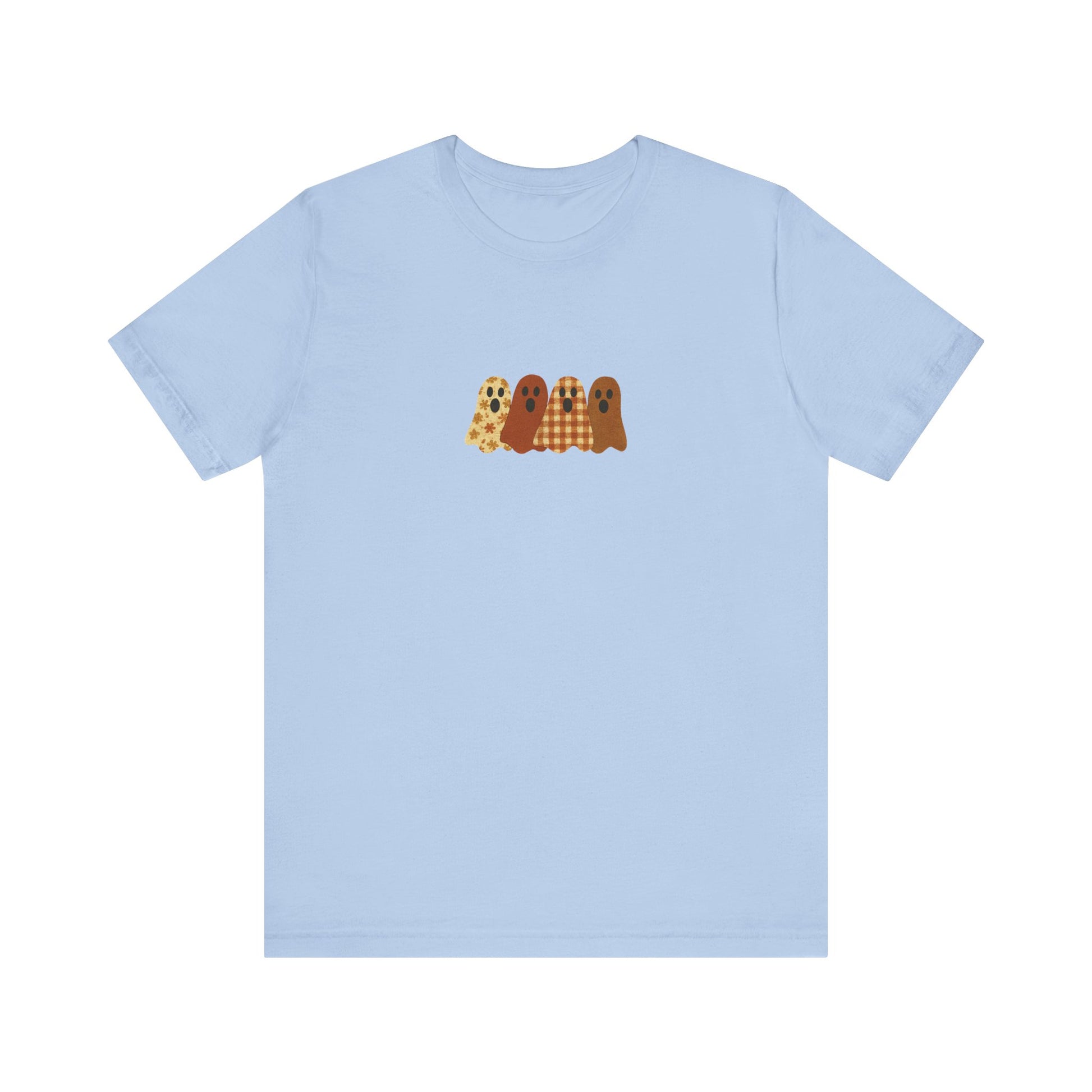 Funny Ghost Patchwork Shirt, Cute Ghost Shirt, Funny Ghost Shirt, Boho Ghost Shirt - PopCultureByDesign36