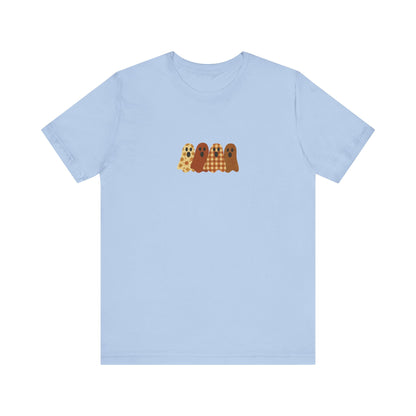 Funny Ghost Patchwork Shirt, Cute Ghost Shirt, Funny Ghost Shirt, Boho Ghost Shirt - PopCultureByDesign36