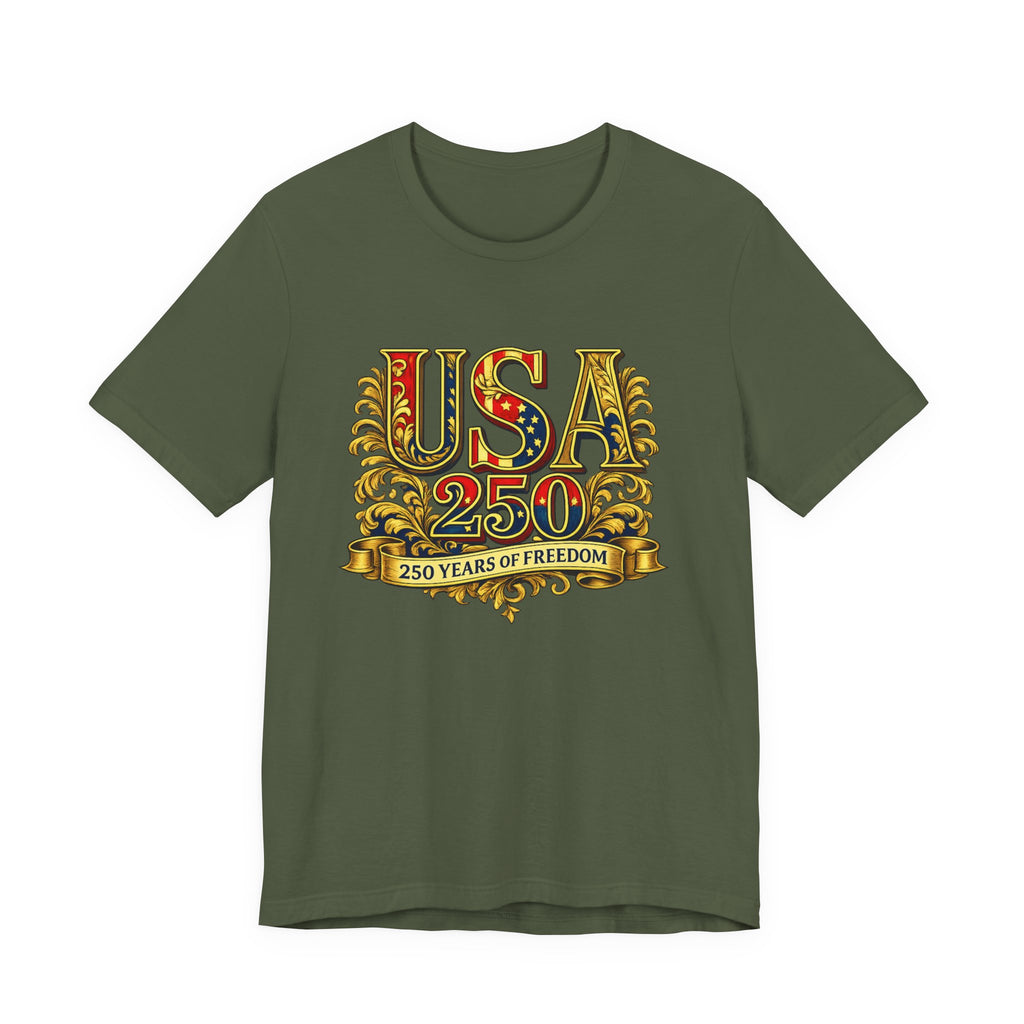 Retro 250 Years USA Freedom T-Shirt | Patriotic Americana Independence Anniversary by Printify