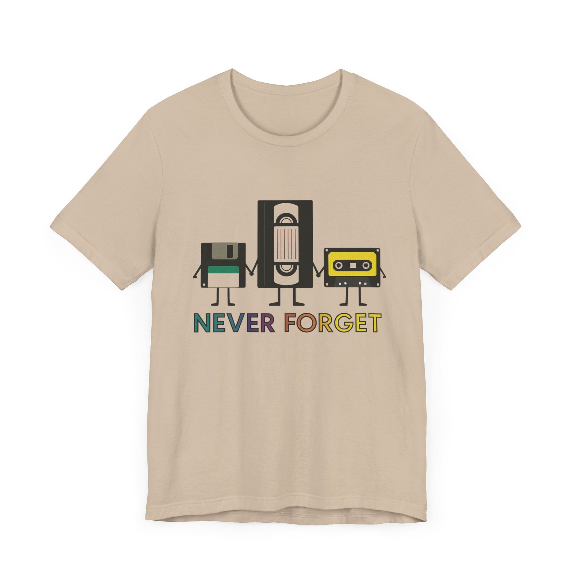 Retro VHS & Cassette Tape Unisex Tee, Vintage Never Forget T-Shirt - PopCultureByDesign36