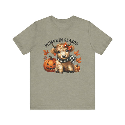 Pumpkin season, cute highland cow, baby cow shirt, Cute Cow shirt - PopCultureByDesign36