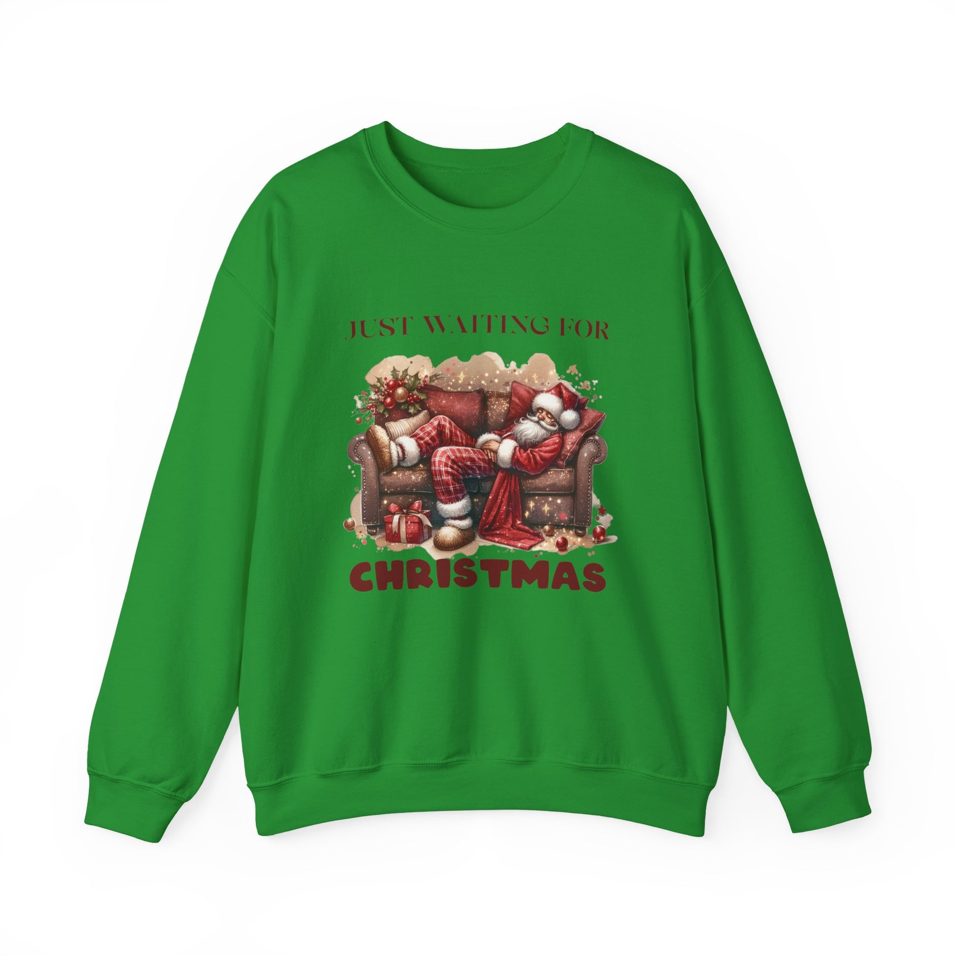 Just Waiting For Christmas Sweatshirt,Santa Clause Shirt ,Funny Christmas Shirt - PopCultureByDesign36