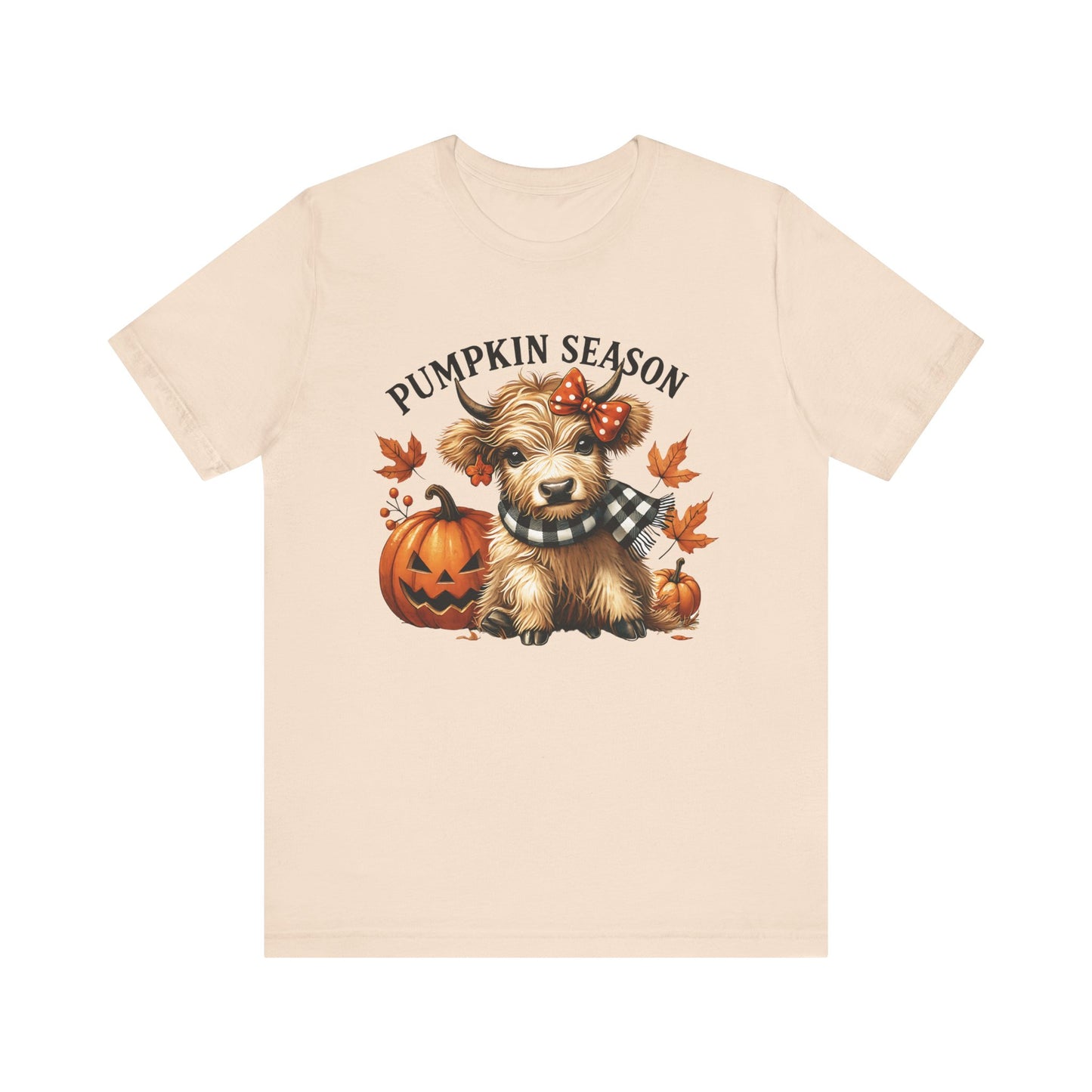Pumpkin season, cute highland cow, baby cow shirt, Cute Cow shirt - PopCultureByDesign36