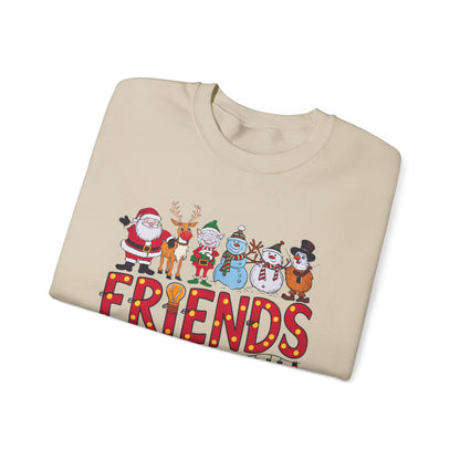 Christmas Santa and Friends Sweatshirt, Holiday Festive Crewneck - PopCultureByDesign36