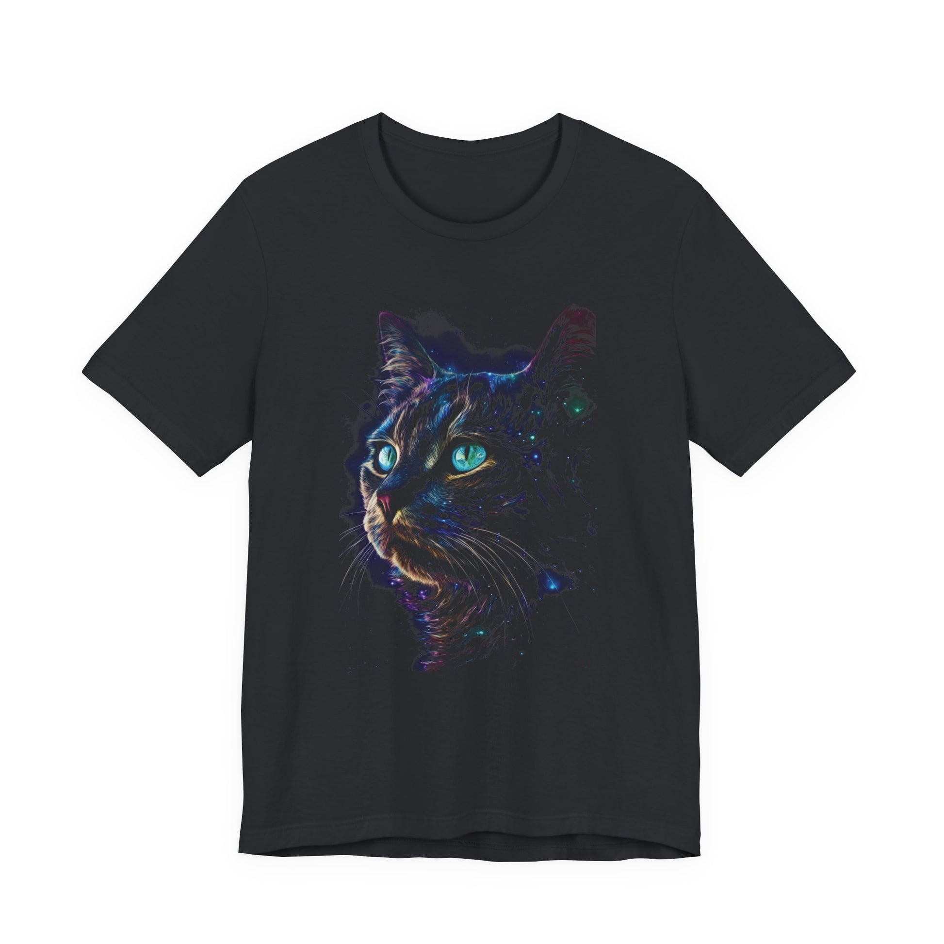Celestial Black Cat Moon Shirt, Galaxy Tee, Cat Moon, Magic T-Shirt - PopCultureByDesign36