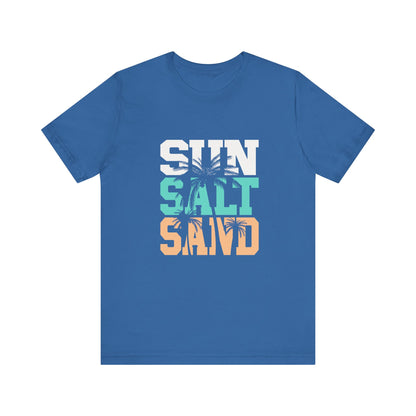 Sun Salt Sand Beach Shirt, Summer Ocean Vacation T-Shirt, Coastal Surf Lover Gift - PopCultureByDesign36