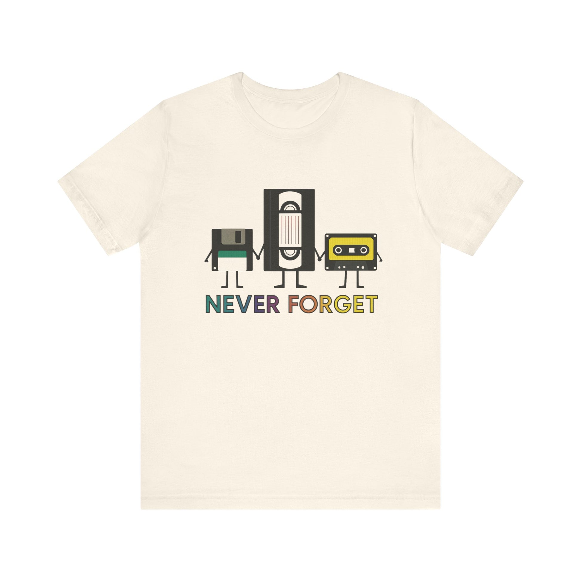 Retro VHS & Cassette Tape Unisex Tee, Vintage Never Forget T-Shirt - PopCultureByDesign36