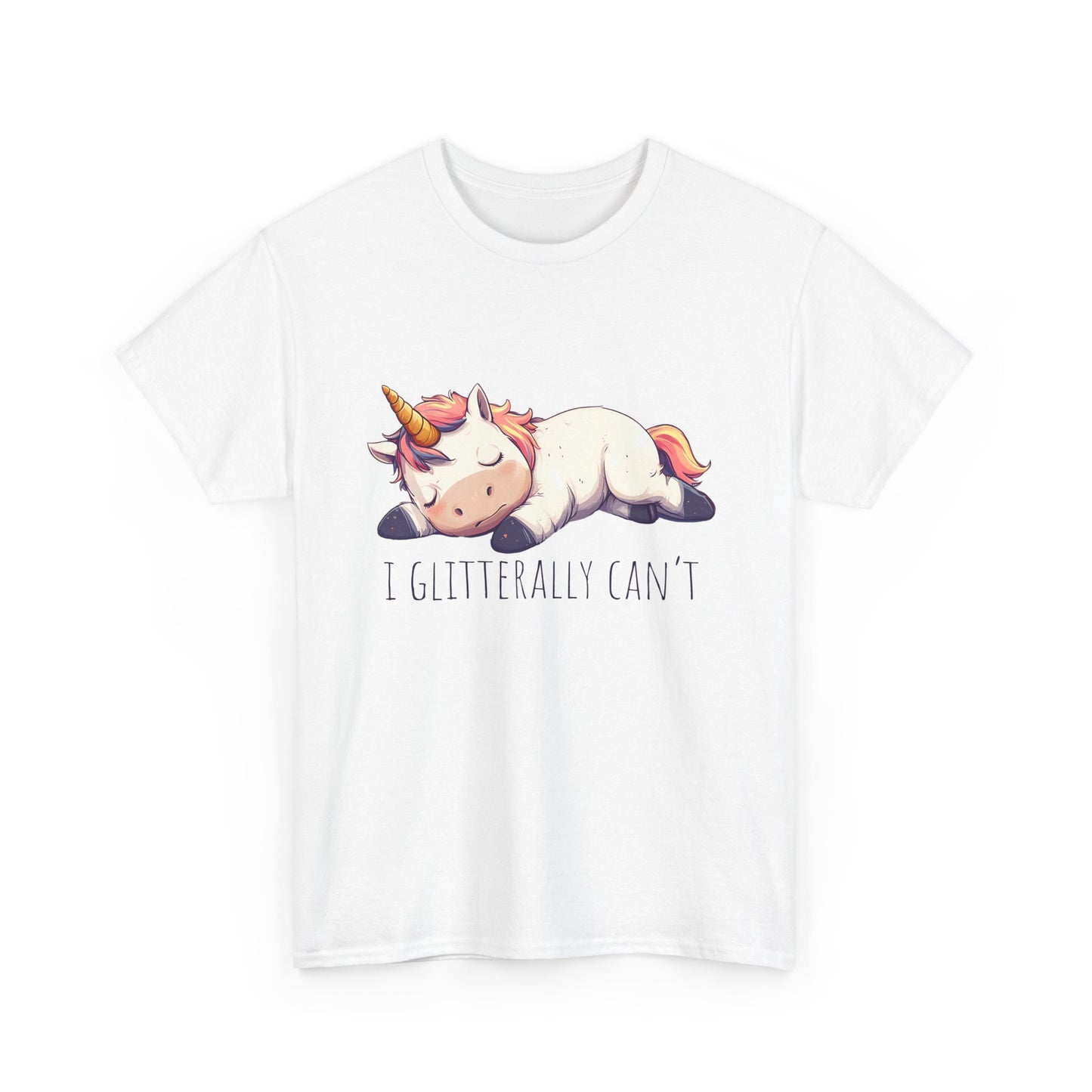 I glitterly can't, cute unicorn shirt, lazy unicorn shirt, funny unicorn shirt - PopCultureByDesign36