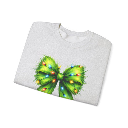 Christmas Bow Sweatshirt, Funny Holiday Sweatshirt, Coquette Christmas Bow - PopCultureByDesign36
