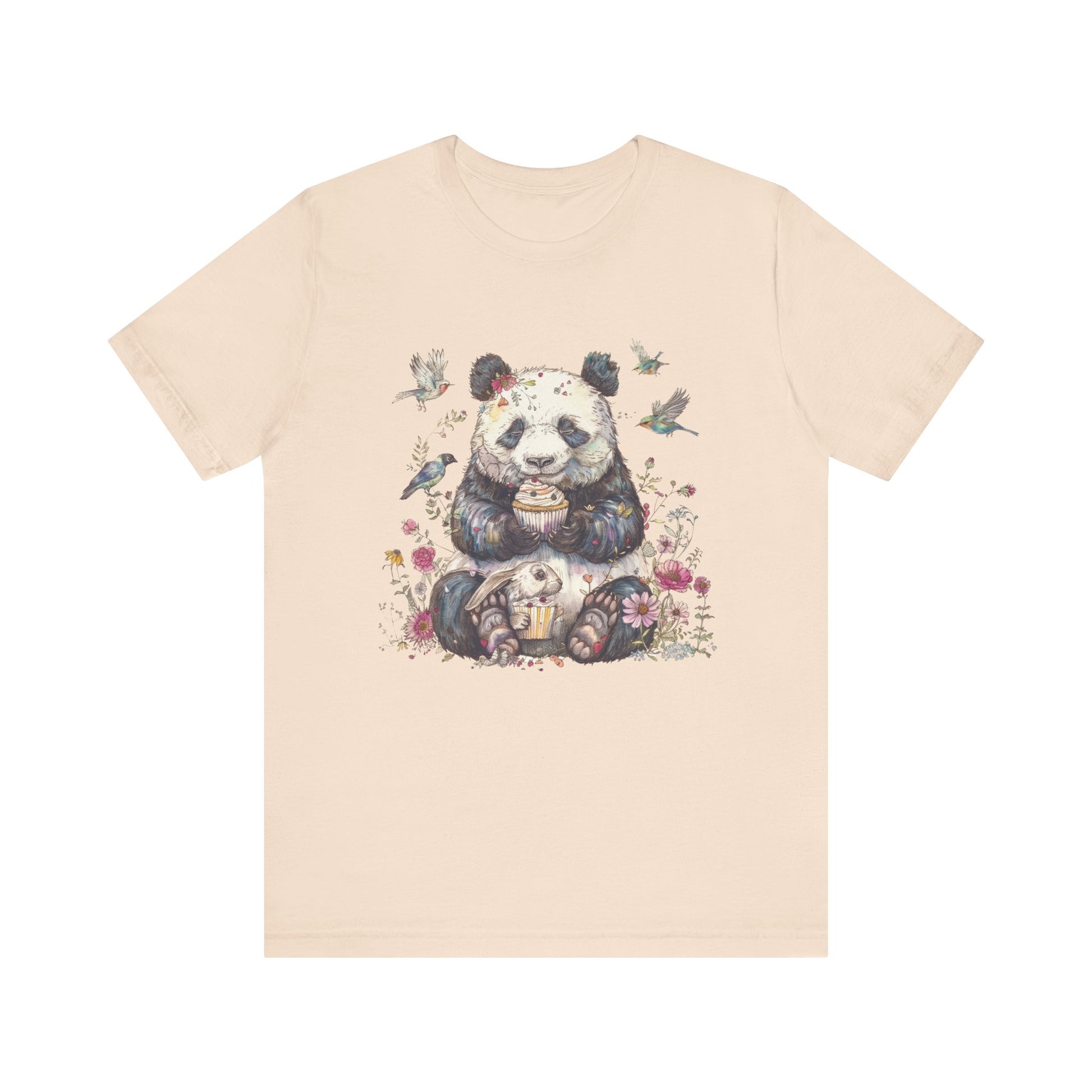 Cute Panda Eating Cupcake Shirt, Panda Tshirt Girls, Panda Lover Shirt - PopCultureByDesign36