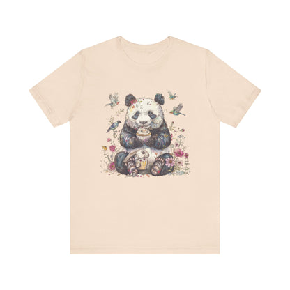 Cute Panda Eating Cupcake Shirt, Panda Tshirt Girls, Panda Lover Shirt - PopCultureByDesign36