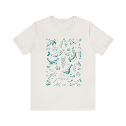 Vintage Ocean Tattoo Style T-Shirt, Retro Ocean Shirt, Ocean Shirt For Men - PopCultureByDesign36