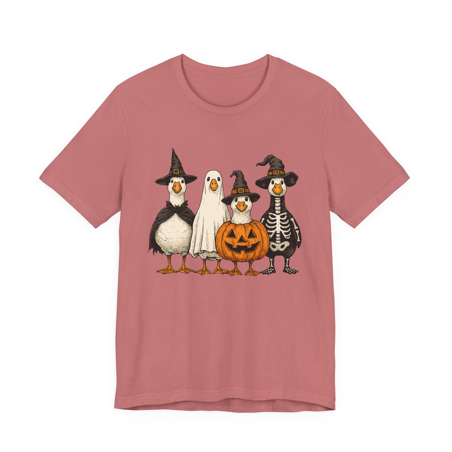 Duck Halloween Tee, Funny Halloween Duck Shirt, Quirky Bird Top - PopCultureByDesign36