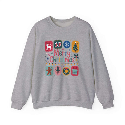 Christmas Cute Collage Sweatshirt, Winter Collage Seasonal Sweatshirt - PopCultureByDesign36