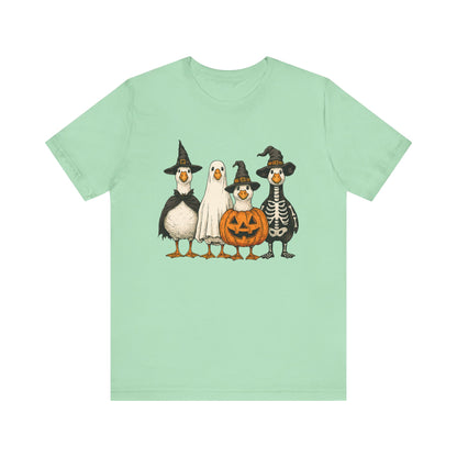 Duck Halloween Tee, Funny Halloween Duck Shirt, Quirky Bird Top - PopCultureByDesign36