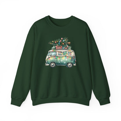 Jingle All The Way Sweatshirt, Christmas Family Sweater, Christmas Van Sweatshirt - PopCultureByDesign36