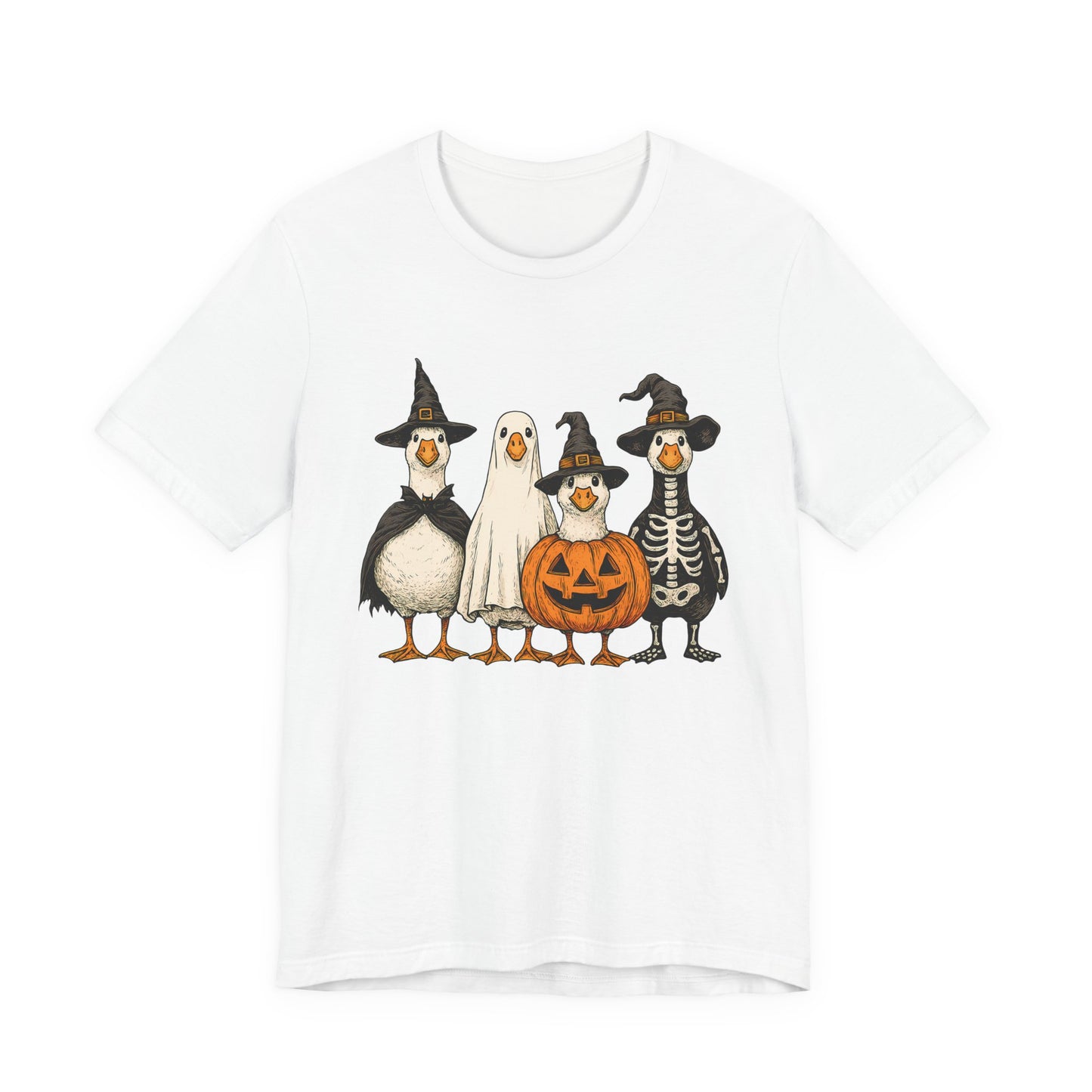 Duck Halloween Tee, Funny Halloween Duck Shirt, Quirky Bird Top - PopCultureByDesign36