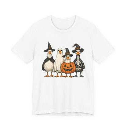 Duck Halloween Tee, Funny Halloween Duck Shirt, Quirky Bird Top - PopCultureByDesign36