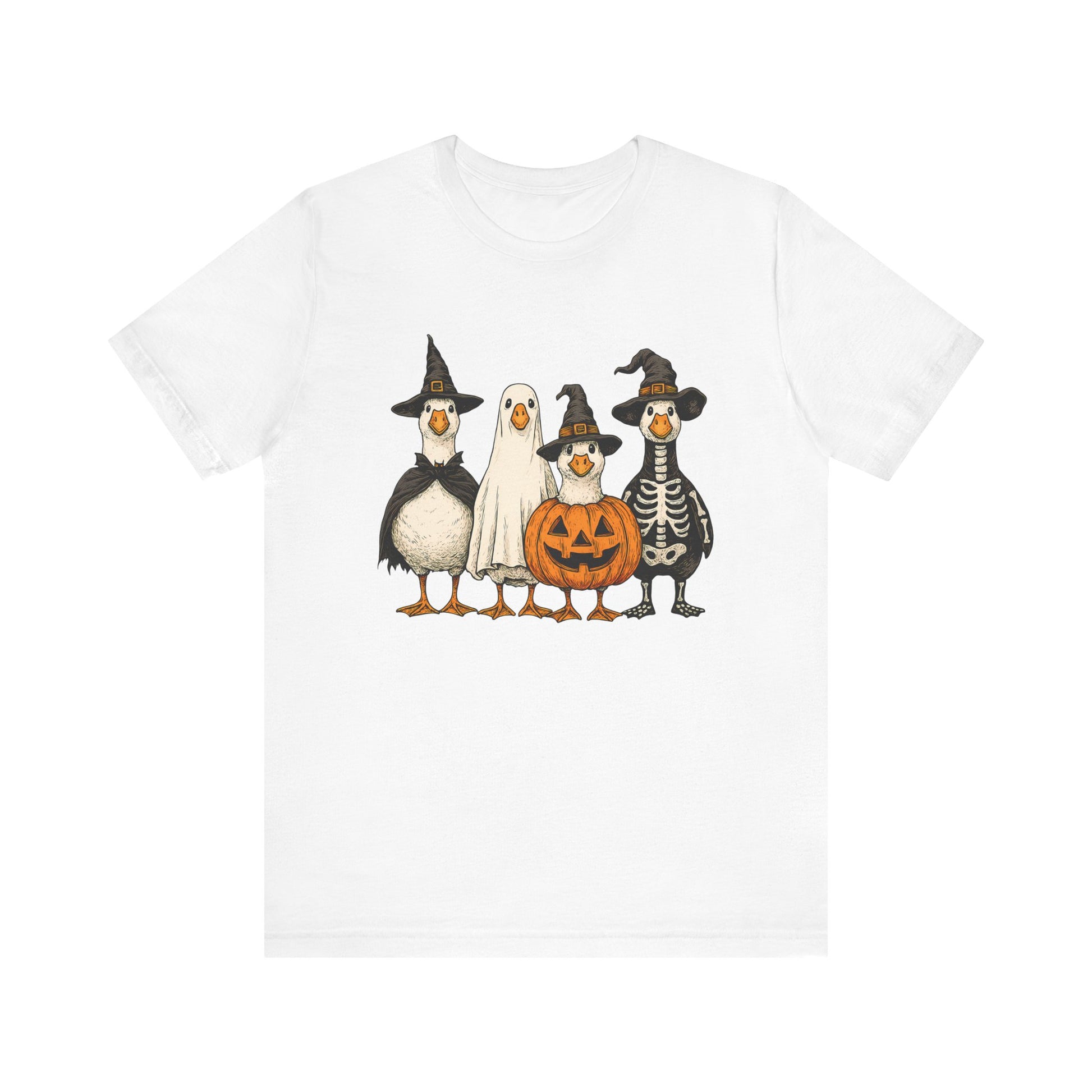 Duck Halloween Tee, Funny Halloween Duck Shirt, Quirky Bird Top - PopCultureByDesign36