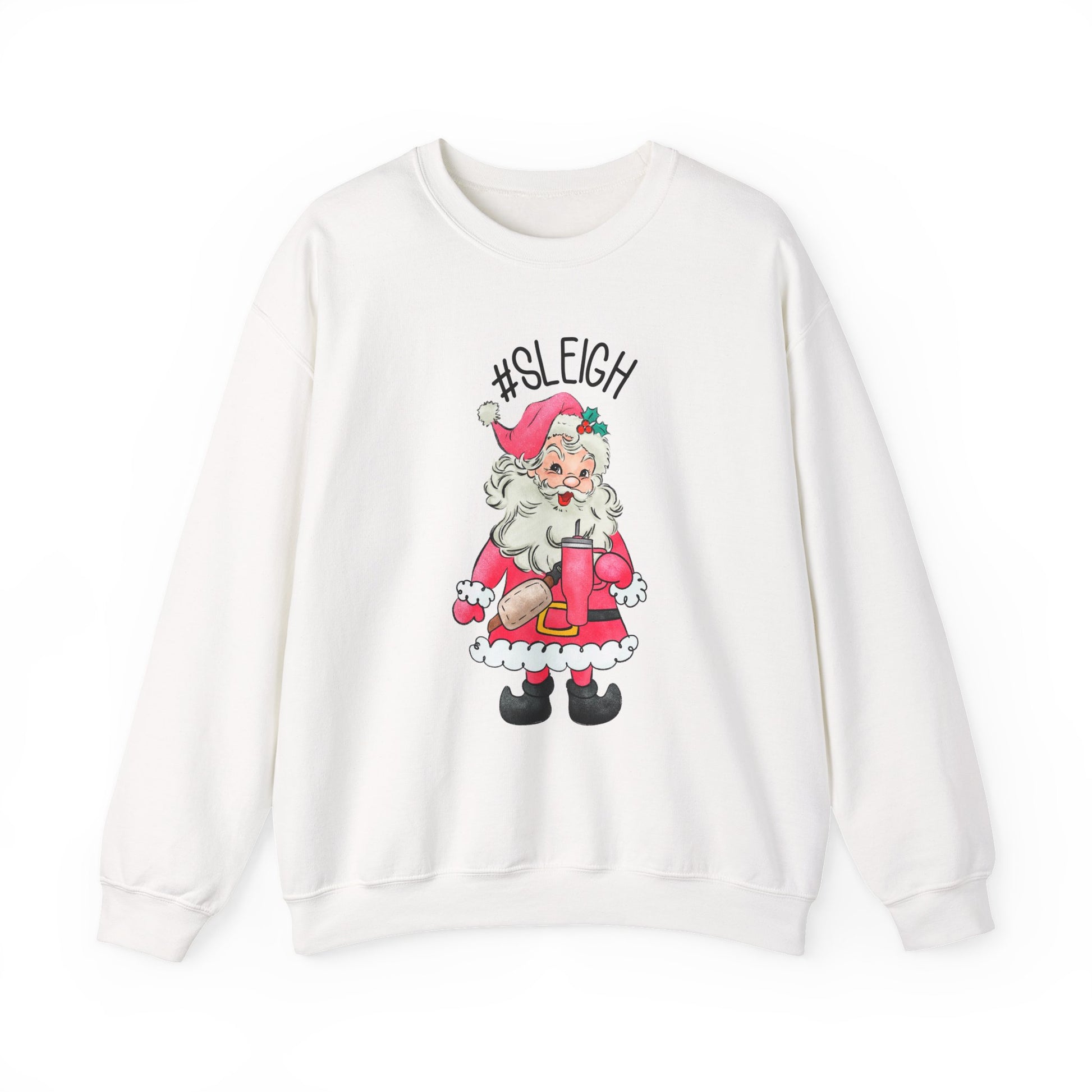 Sleigh santa, Retro Santa Sweater,Vintage Santa Christmas Sweatshirt - PopCultureByDesign36