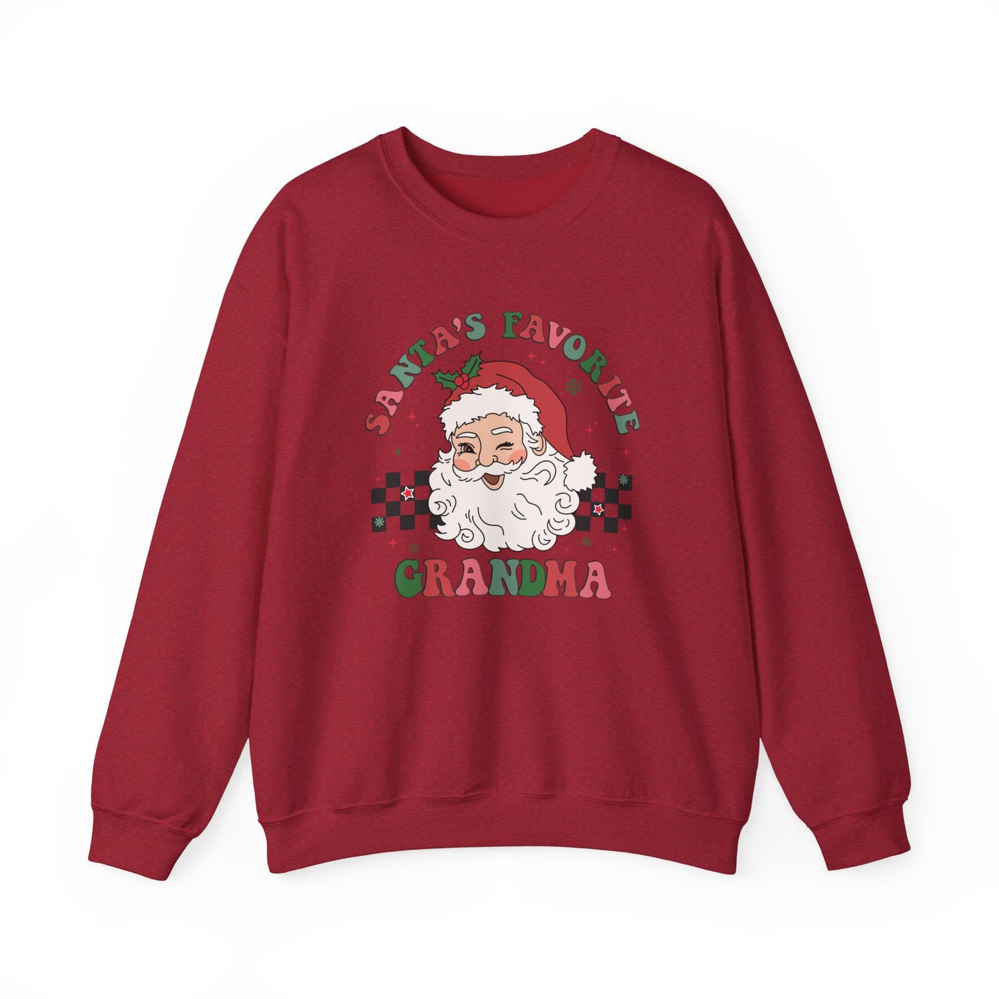 Santas Favorite Grandma, Retro Santa Sweater, Retro Santa Claus Sweatshirt - PopCultureByDesign36