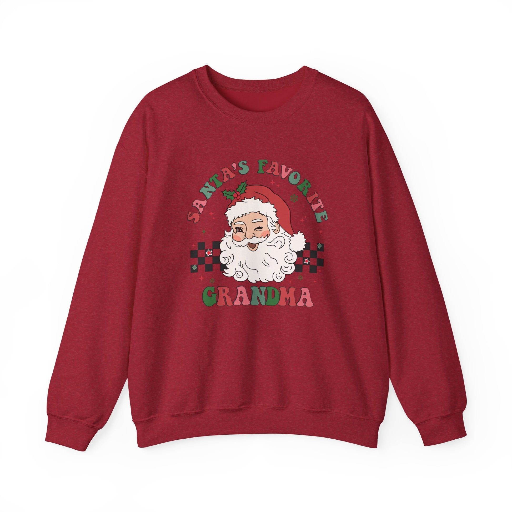 Santas Favorite Grandma, Retro Santa Sweater, Retro Santa Claus Sweatshirt - PopCultureByDesign36
