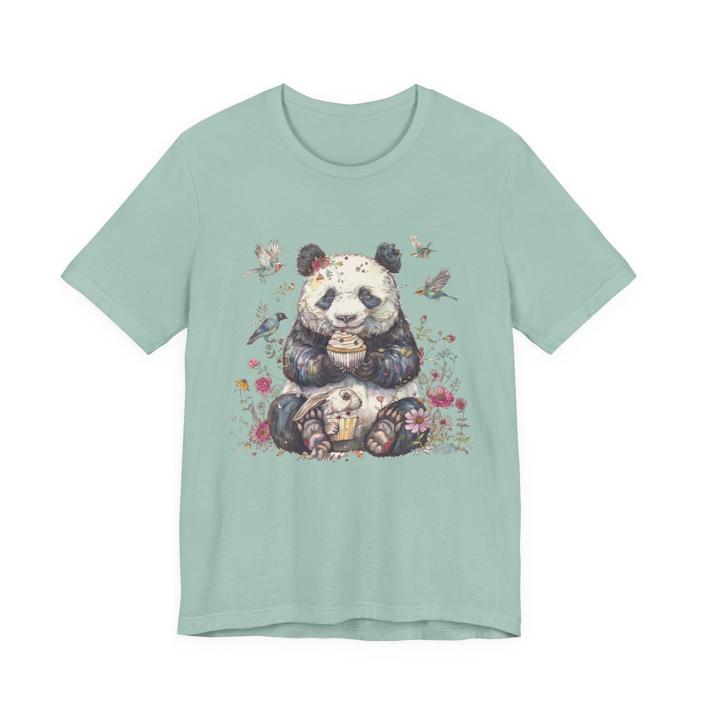 Cute Panda Eating Cupcake Shirt, Panda Tshirt Girls, Panda Lover Shirt - PopCultureByDesign36