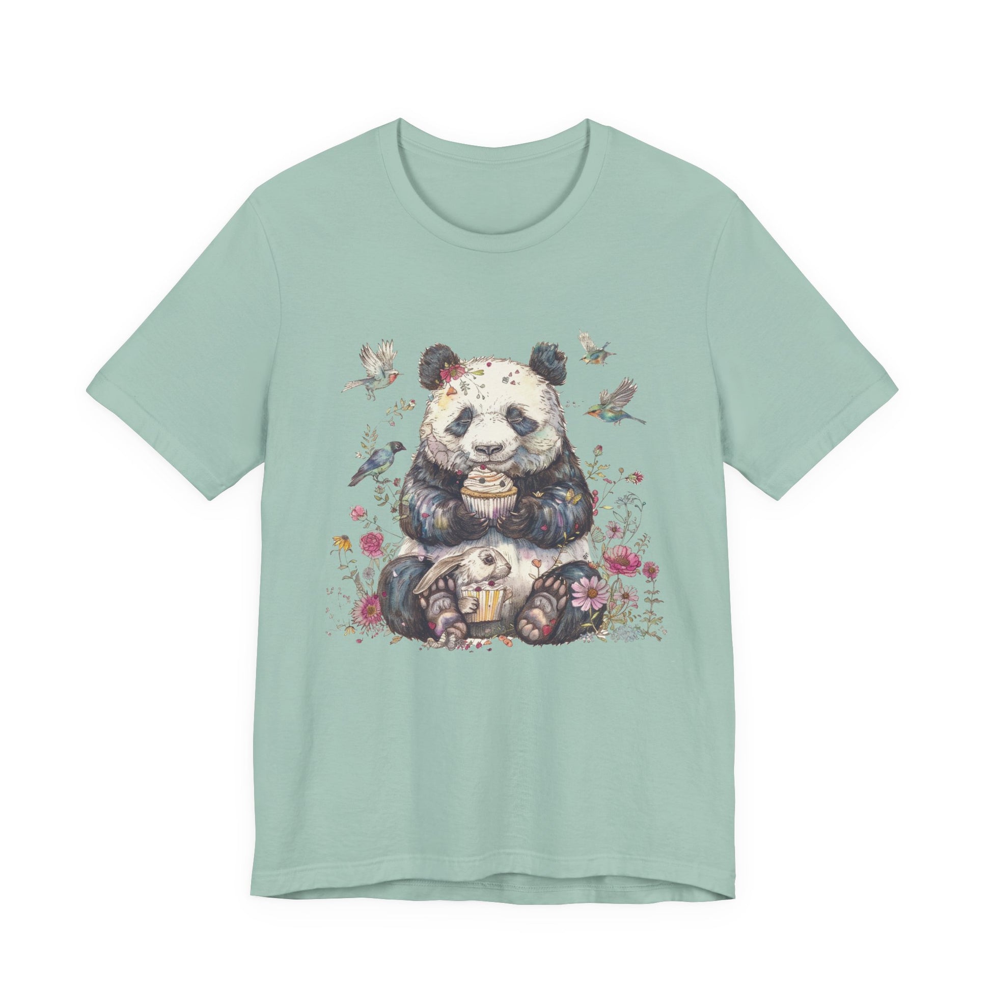 Cute Panda Eating Cupcake Shirt, Panda Tshirt Girls, Panda Lover Shirt - PopCultureByDesign36