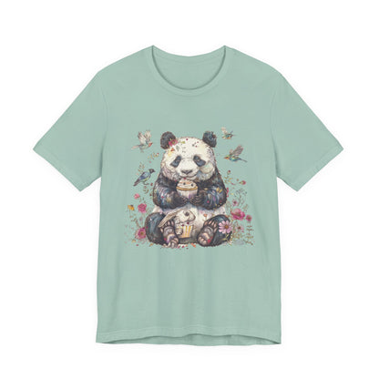 Cute Panda Eating Cupcake Shirt, Panda Tshirt Girls, Panda Lover Shirt - PopCultureByDesign36