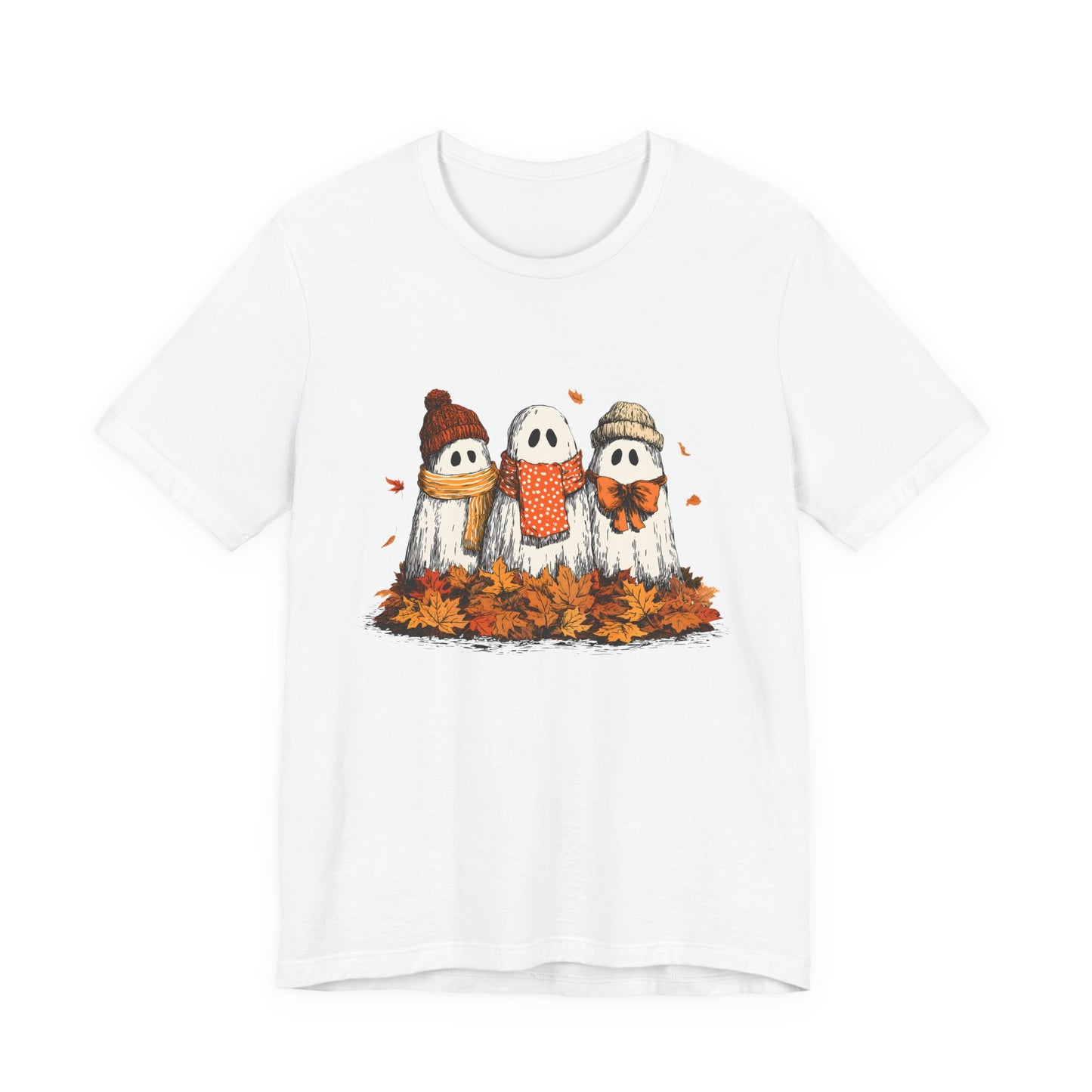 Cute Fall Ghosts Tee, Halloween T-Shirt, Ghost Graphic Tee - PopCultureByDesign36