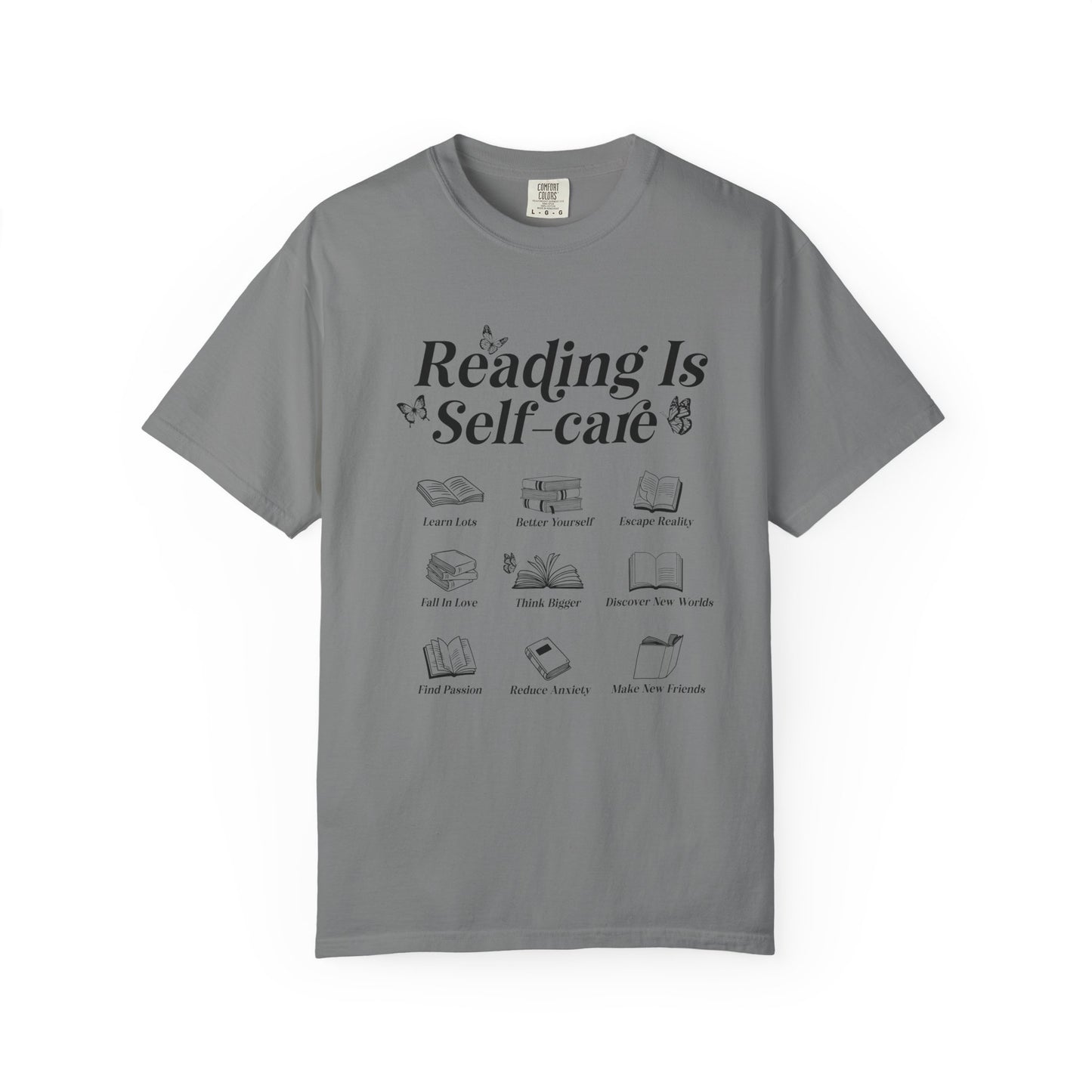 Book Lover Tee, Relaxation Vibes Shirt, Mindfulness Gift, Cozy Reading Top - PopCultureByDesign36